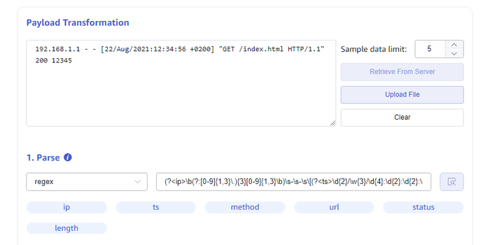 Regex parsing