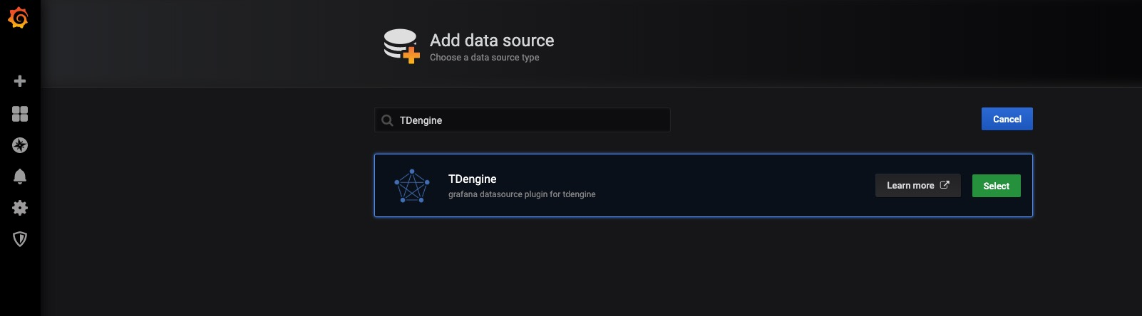 TDengine Database TDinsight plugin add datasource 2