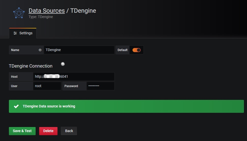 TDengine Database TDinsight plugin add database 4