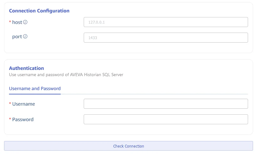 Configure connection information