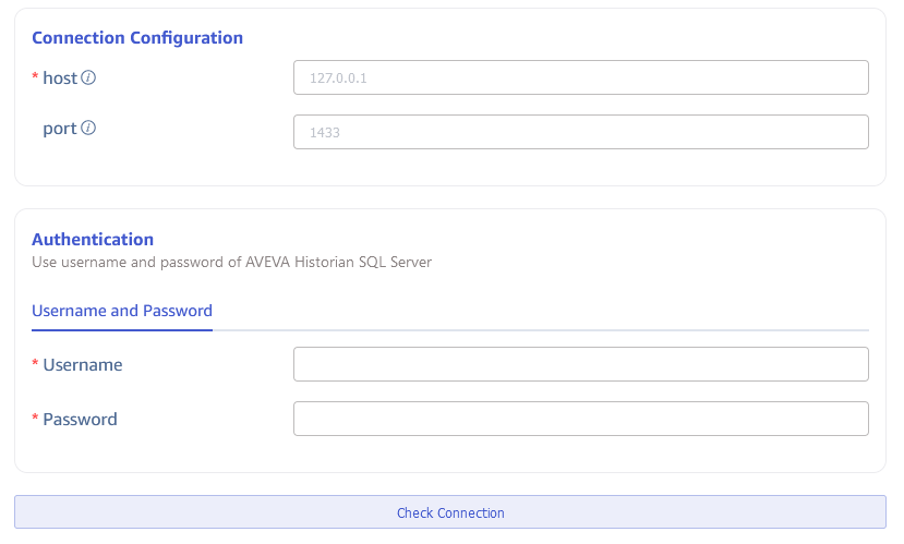 Configure connection information