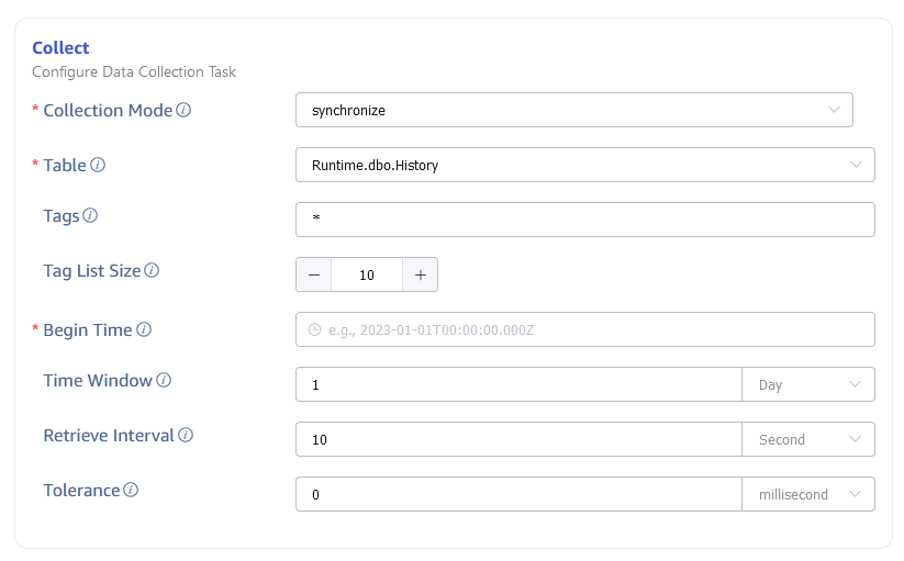 Synchronize historical data