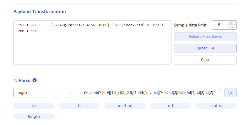Regex parsing