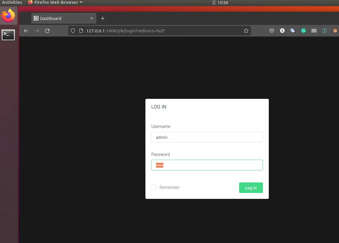 Log in to EMQX dashboard