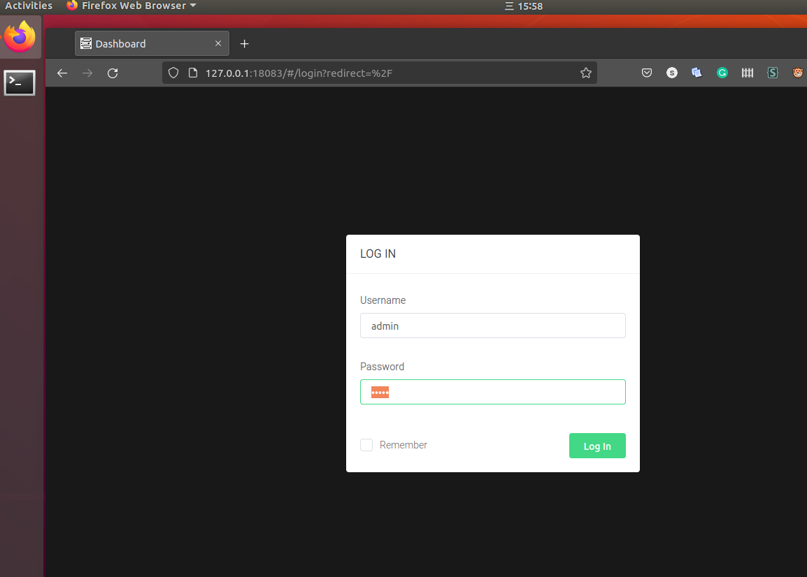 Log in to EMQX dashboard