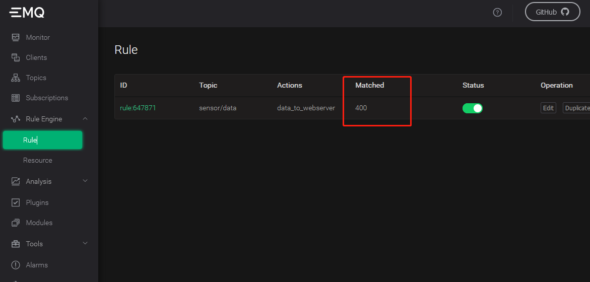 Verify that data is received by EMQX
