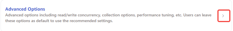 Configure advanced options