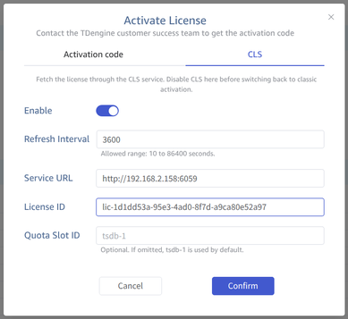 Activate license