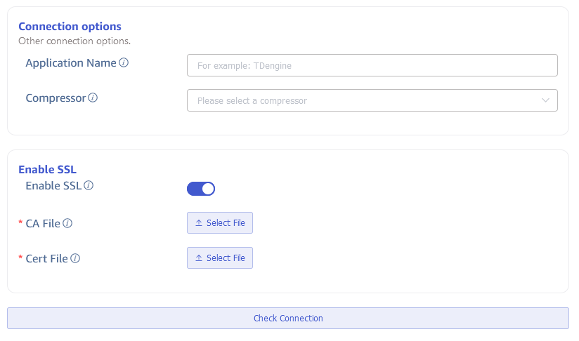 Configure application name and SSL certificate