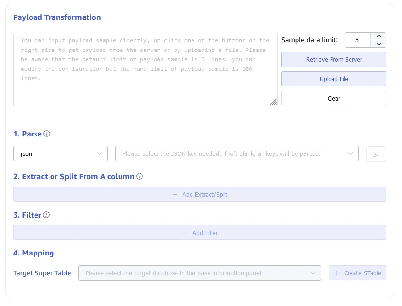 Configure data mapping