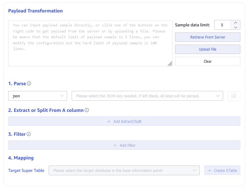 Configure data mapping