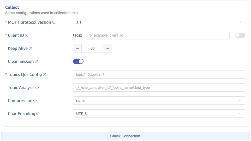 Configure collection settings