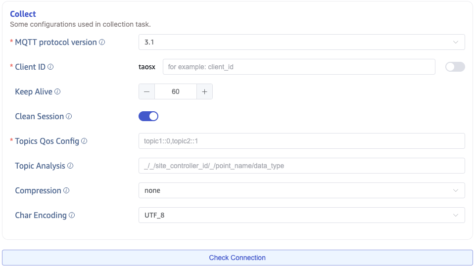 Configure collection settings