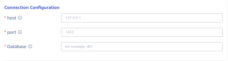 Configure connection information