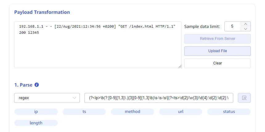 Regex parsing