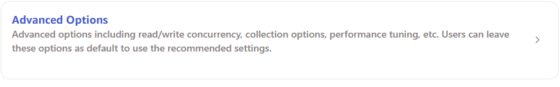Configure advanced options