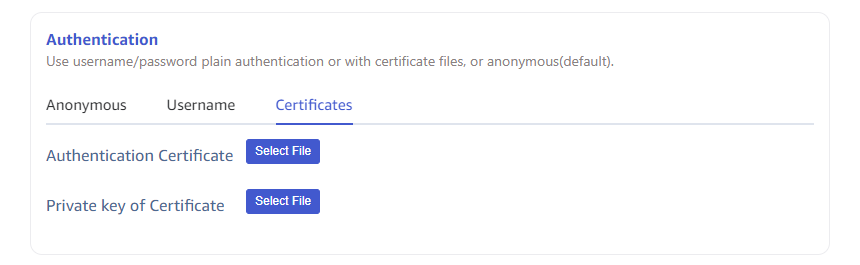 Configure authentication settings