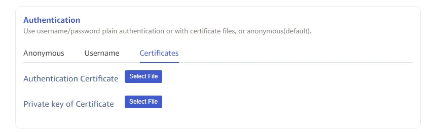 Configure authentication settings