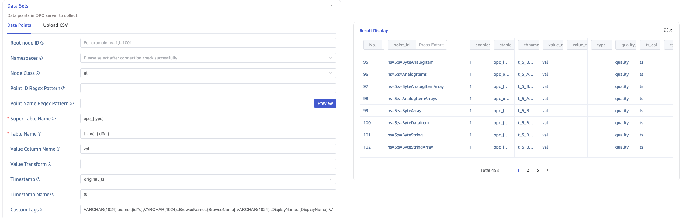 Select data points