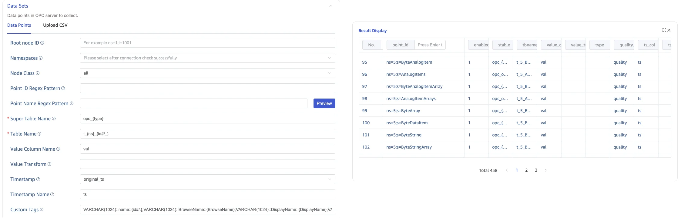Select data points
