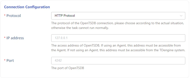 Configure connection information