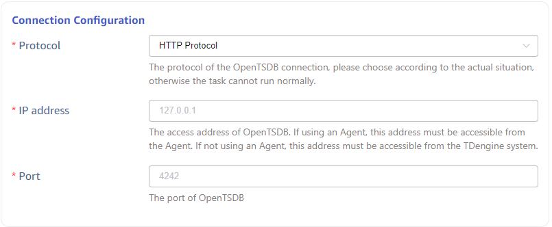 Configure connection information