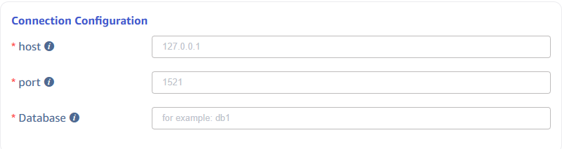 Configure connection information
