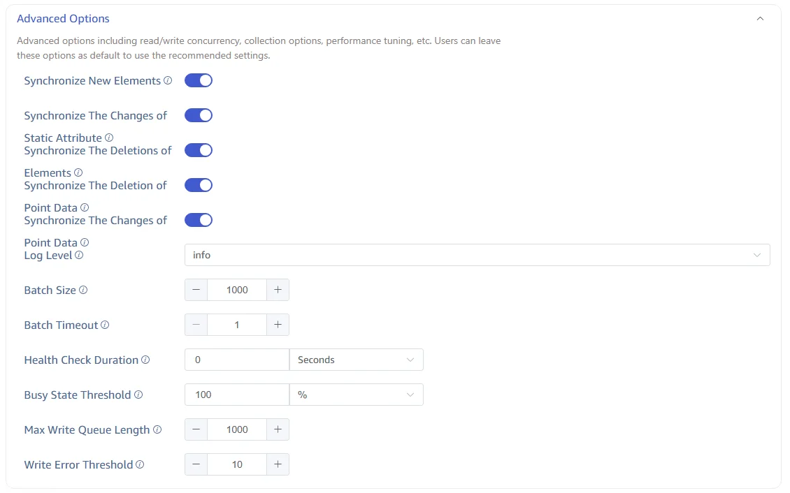 Advanced Options