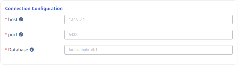 Configure connection information