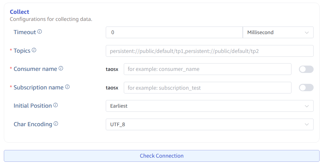 Configure collection settings
