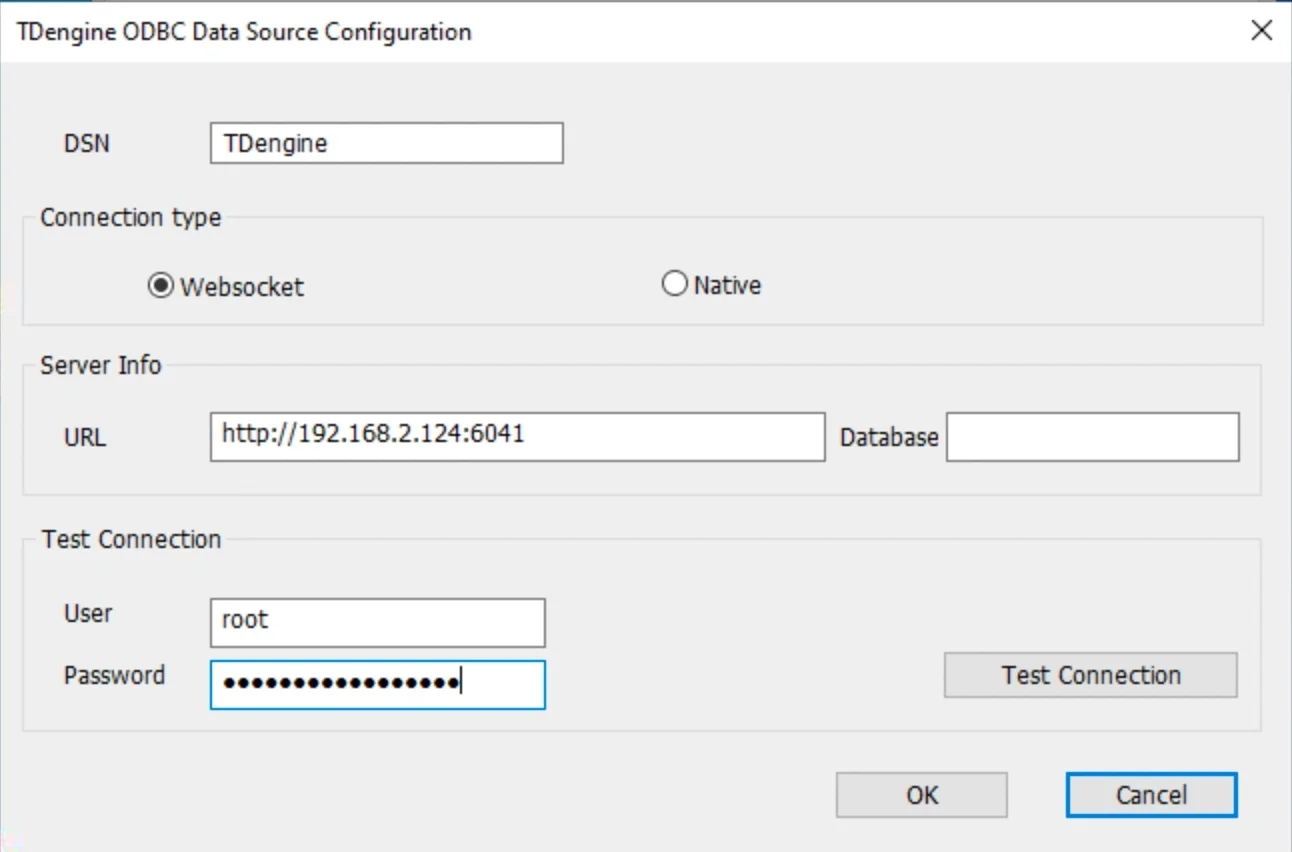Configure ODBC data source