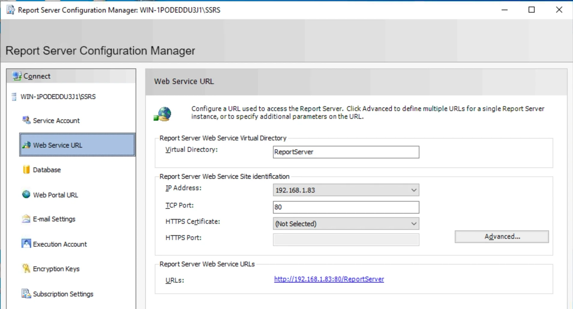 Browse report on server