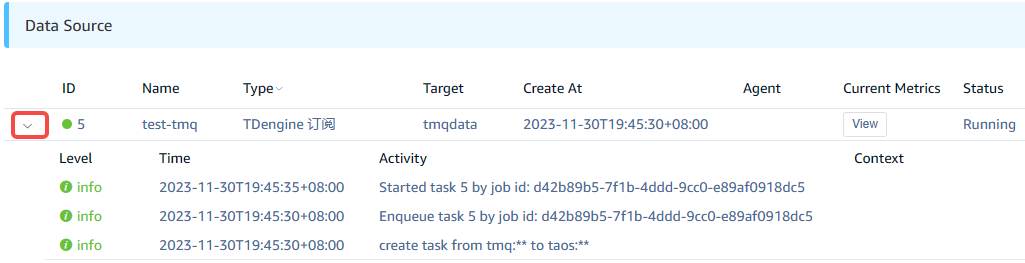 View task activity